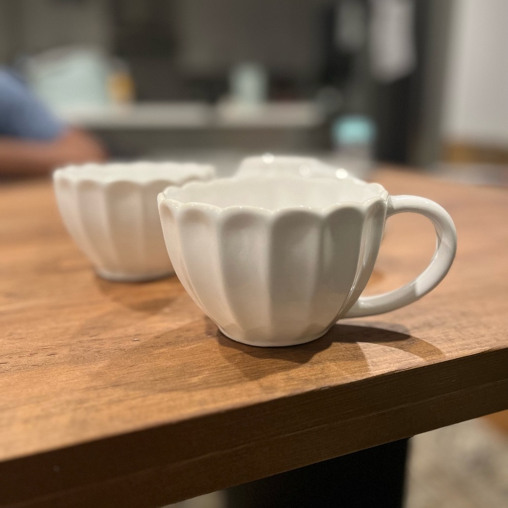 Set of 3 Anthropologie Latte Mugs